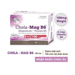 Chela Mag B6 - Giải Pháp Giảm Mệt Mỏi Và Hỗ Trợ Hệ Thần Kinh, Nhập Khẩu Chính Hãng Châu Âu, Hộp 30 Viên