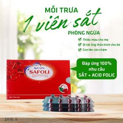 Avisure Safoli - Bổ Sung Sắt Hữu Cơ Và Acid Folic Cho Bà Bầu