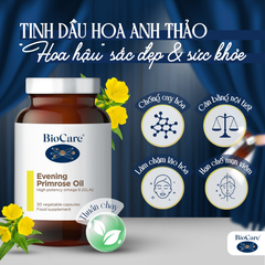 Tinh Dầu Hoa Anh Thảo BioCare - Hỗ Trợ Cân Bằng Nội Tiết Từ Anh Quốc, Hộp 30 Viên