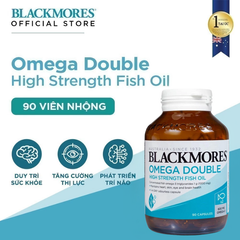 Dầu cá Blackmores Omega Double High Strength Fish Oi - Hỗ Trợ Tăng Cường Chức Năng Não Bộ và Thị Lực Hiệu Quả