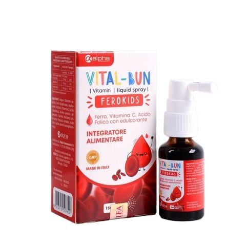 Sắt Vital-Bun Ferokids Chính Hãng Italia - Giải Pháp Tối Ưu Phòng Ngừa Thiếu Máu Do Thiếu Sắt Cho Trẻ Từ 0 Tháng Tuổi