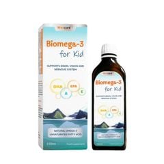 Siro Biomega-3 for Kids - Bổ sung Omega 3, hỗ trợ phát triển trí não, tăng cường thị lực cho trẻ từ 6 tháng tuổi, chai 150ml