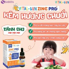 Kẽm Vital-Bun Zinc Pro Chính Hãng Ý: Bí Quyết Tăng Đề Kháng, Cải Thiện Biếng Ăn Cho Trẻ Từ 0 Tuổi