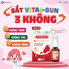 Sắt Vital-Bun Ferokids Chính Hãng Italia - Giải Pháp Tối Ưu Phòng Ngừa Thiếu Máu Do Thiếu Sắt Cho Trẻ Từ 0 Tháng Tuổi