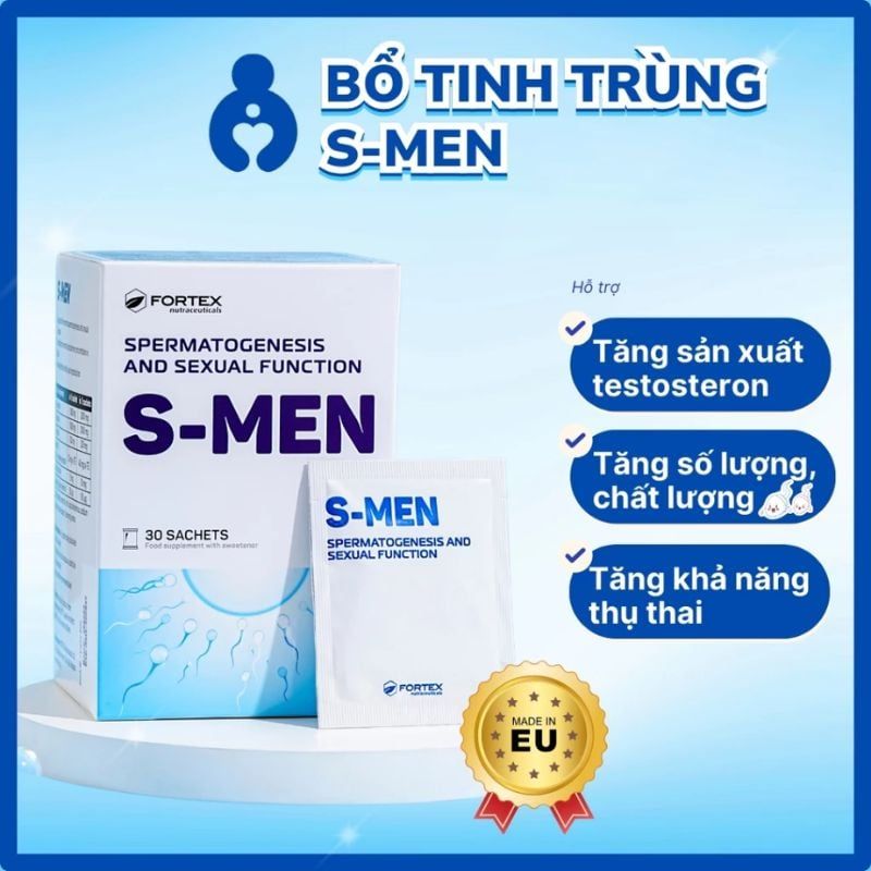 Bổ Tinh Trùng S Men Chính Hãng - Giải Pháp Cải Thiện Chất Lượng Tinh Trùng Tốt Nhất Cho Nam Giới