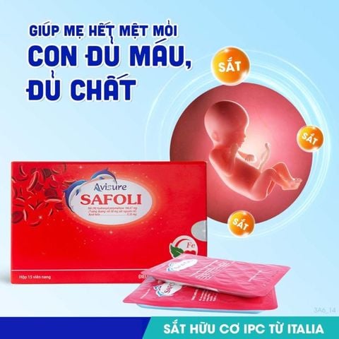 Avisure Safoli - Bổ Sung Sắt Hữu Cơ Và Acid Folic Cho Bà Bầu