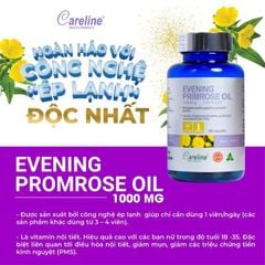 Tinh Dầu Hoa Anh Thảo Careline - Giải pháp tự nhiên giúp cân bằng nội tiết tố từ Úc, Hộp 60 viên