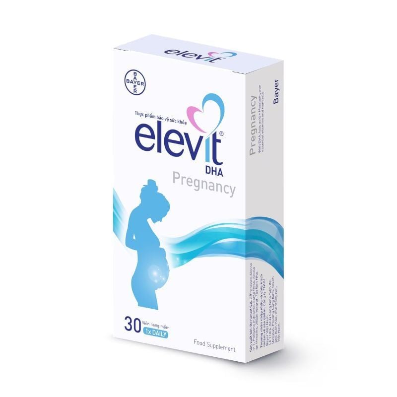Elevit DHA Pregnancy - Vitamin tổng hợp cho bà bầu của Pháp, nhập khẩu chính hãng, hộp 30 viên