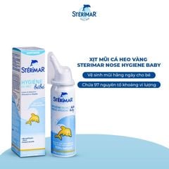Xịt mũi Cá heo màu vàng Stérimar Nose Hygiene Baby - Giải pháp vệ sinh mũi cho trẻ sơ sinh, Chai 50ml