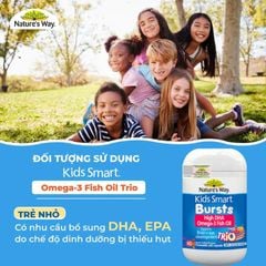 Kids Smart Bursts High DHA Trio - Kẹo Dẻo Bổ Sung DHA và EPA Cho Trẻ Phát Triển Trí Não và Thị Lực, Hộp 60 Viên