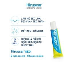 Hiruscar Gel - Giải pháp hiệu quả cho sẹo lõm, sẹo lồi và sẹo thâm (Tuýp 5g)