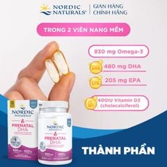 DHA Cho Bà Bầu Nordic Naturals Prenatal DHA - Lựa Chọn Hàng Đầu Cho Sự Phát Triển Của Thai Nhi