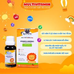 Avisure Multivitamin Drop - Giải pháp Giúp Bé Ăn Ngon, Tăng Cường Đề Kháng Từ 6 Tháng Tuổi