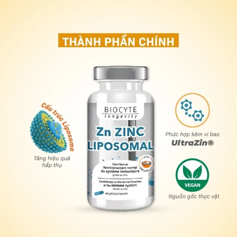 Viên Uống Bổ Sung Kẽm Zn Zinc Liposomal, Hỗ Trợ Giảm Mụn Hiệu Quả