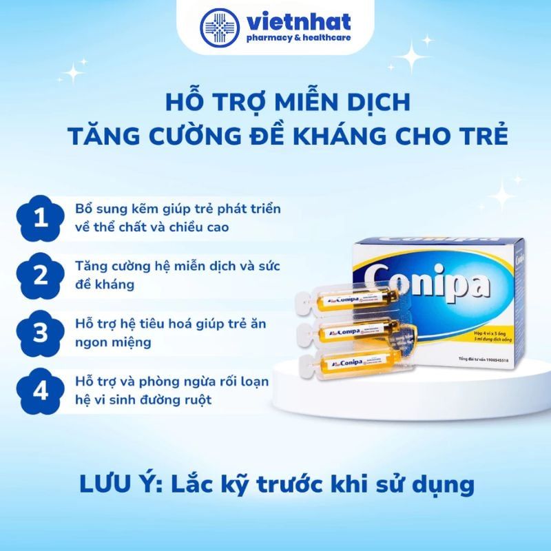 Kẽm Conipa Chính Hãng - Giải Pháp Bổ Sung Kẽm Tốt Nhất Cho Trẻ Biếng Ăn