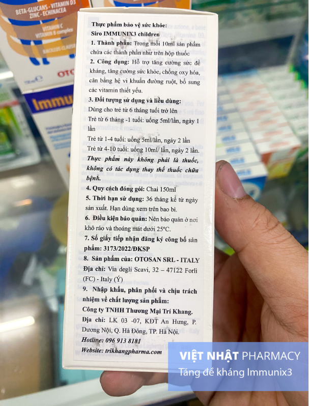 Siro Immunix3 Children - Giải Pháp Tăng Đề Kháng Với Beta Glucan Cho Trẻ Từ 6 Tháng Tuổi