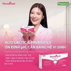Viên đặt Novofemi pH revive suppo, giúp giảm ngứa, khử mùi và phòng ngừa viêm nhiễm phụ khoa (Hộp 2 vỉ x 7 viên)