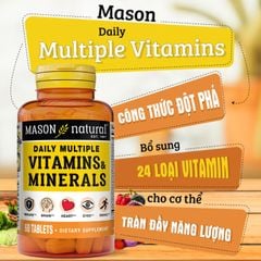 Mason Natural Daily Multiple Vitamins With Minerals - Bổ Sung Vitamin Và Khoáng Chất Cho Cơ Thể Khoẻ Mạnh