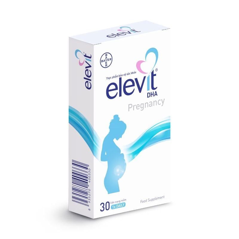Elevit DHA Pregnancy - Vitamin tổng hợp cho bà bầu của Pháp, nhập khẩu chính hãng, hộp 30 viên