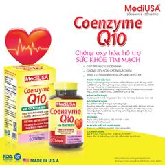 Viên uống Mediusa Coenzyme Q10 - Giải pháp toàn diện cho sức khỏe tim mạch, hộp 30 viên