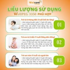 Bột nhuận tràng WellPEG 3350 giúp giảm táo bón an toàn và hiệu quả cho trẻ em và người lớn (Hộp 30 gói)