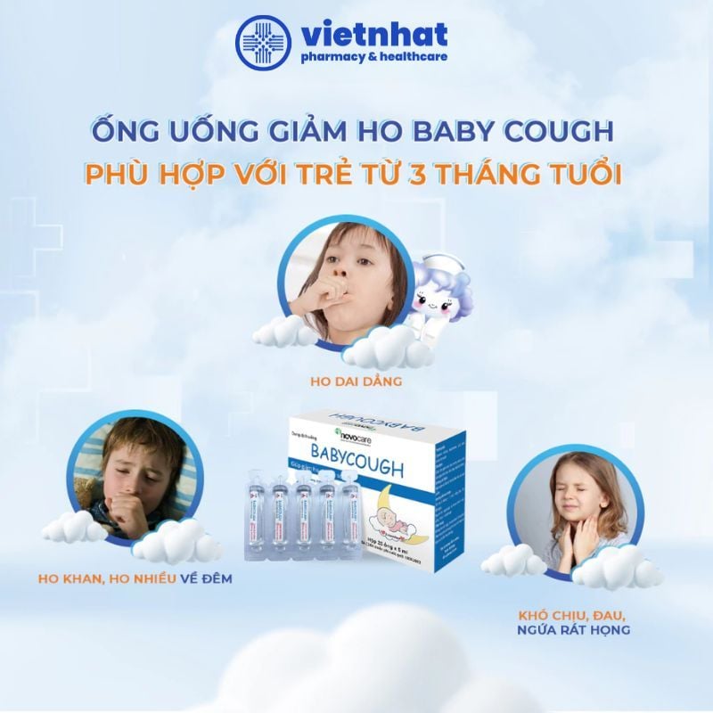 Baby Cough - Siro Ho Cho Trẻ Từ 3 Tháng Tuổi (Hộp 20 ống x 5ml)