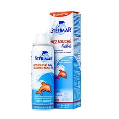 Xịt mũi cá heo màu cam Sterimar Blocked Nose Baby - Giảm nghẹt mũi, sổ mũi cho trẻ từ 3 tháng tuổi, Chai 50ml