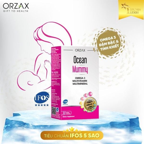 Ocean Mummy - Bổ Sung Omega 3 Và Vitamin Thiết Yếu Cho Mẹ Bầu, Hộp 30 Viên