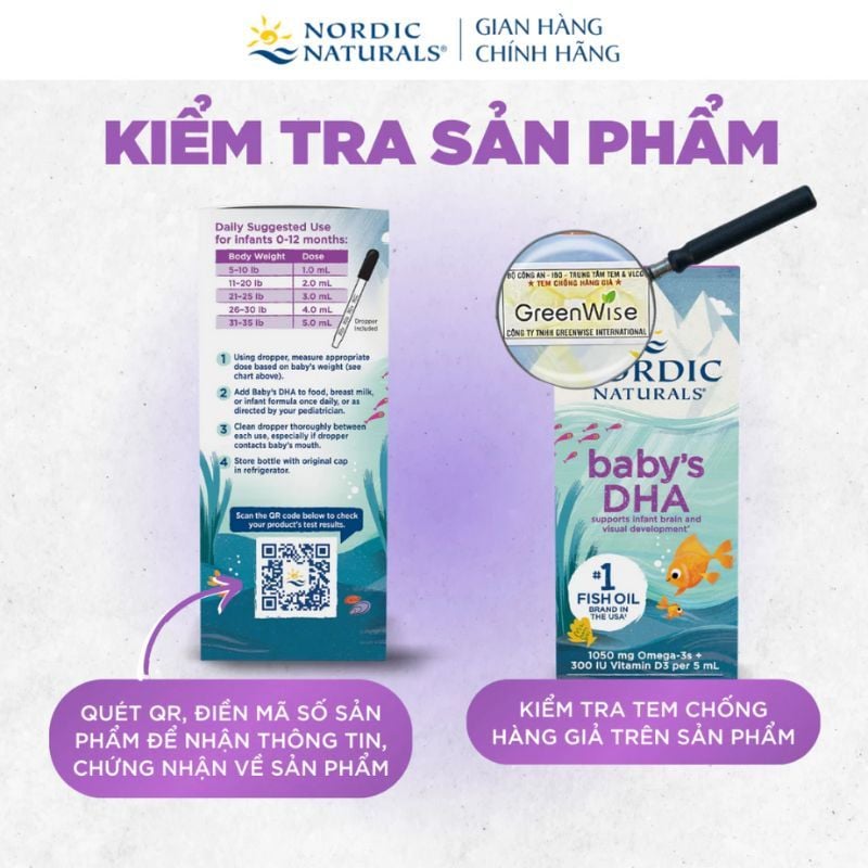 Nordic Naturals Baby's DHA Chính Hãng - Bổ Sung DHA, Hỗ Trợ Phát Triển Não Bộ Cho Trẻ Từ 0 Tháng Tuổi