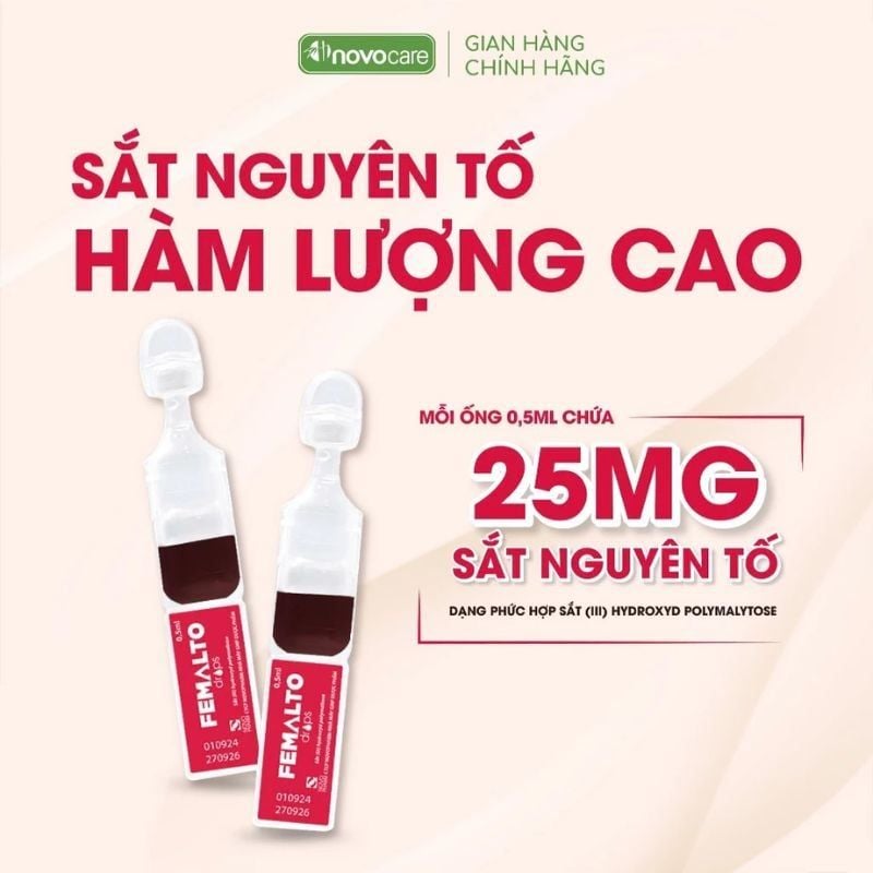 Sắt Femalto Dạng Ống - Bổ Sung Sắt Hữu Cơ Cho Trẻ Từ 0 Tháng Tuổi