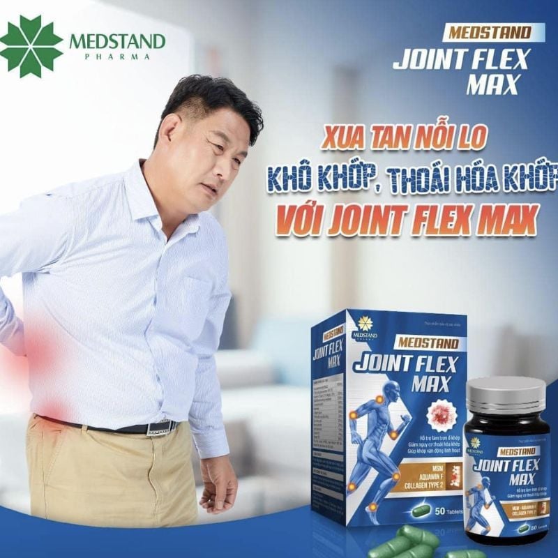Joint Flex Max Medstand - Hỗ Trợ Tăng Cường Dịch Khớp Và Giảm Đau Xương Khớp Hiệu Quả, Hộp 50 Viên