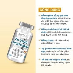Viên Uống Bổ Sung Kẽm Zn Zinc Liposomal, Hỗ Trợ Giảm Mụn Hiệu Quả