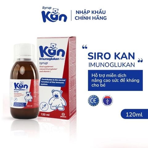 Siro KAN - Bí Quyết Tăng Sức Đề Kháng, Giảm Ốm Vặt Cho Trẻ, Chai 120ml