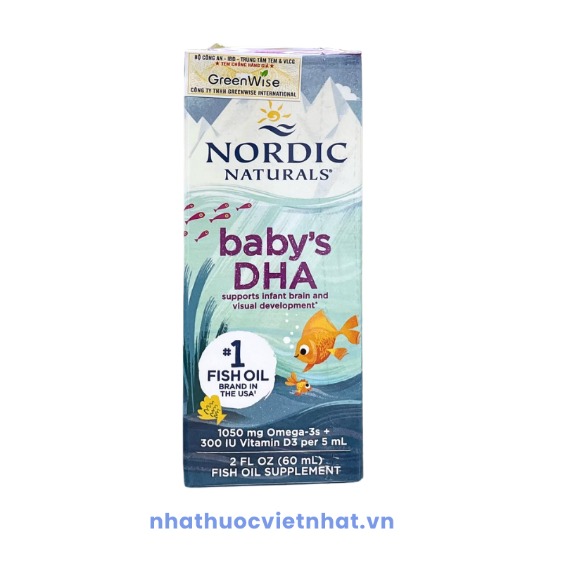 Nordic Naturals Baby's DHA Chính Hãng - Bổ Sung DHA, Hỗ Trợ Phát Triển Não Bộ Cho Trẻ Từ 0 Tháng Tuổi