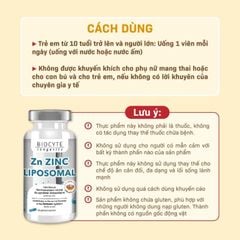 Viên Uống Bổ Sung Kẽm Zn Zinc Liposomal, Hỗ Trợ Giảm Mụn Hiệu Quả