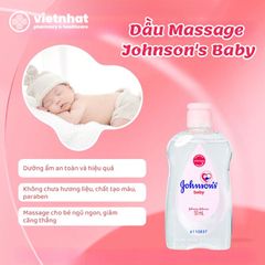 Dầu Massage Johnson's Baby Cho Trẻ Sơ Sinh - Chăm Sóc Toàn Diện Cho Làn Da Bé Yêu, Chai 50ml