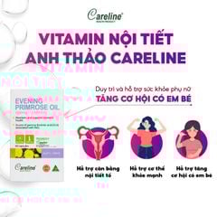 Tinh Dầu Hoa Anh Thảo Careline - Giải pháp tự nhiên giúp cân bằng nội tiết tố từ Úc, Hộp 60 viên