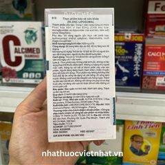 Viên Uống Bổ Sung Kẽm Zn Zinc Liposomal, Hỗ Trợ Giảm Mụn Hiệu Quả