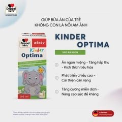 Siro Kinder Optima Doppelherz hỗ trợ trẻ ăn ngon, tăng cường tiêu hóa và nâng cao sức đề kháng (100ml)