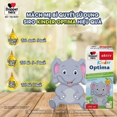 Siro Kinder Optima Doppelherz hỗ trợ trẻ ăn ngon, tăng cường tiêu hóa và nâng cao sức đề kháng (100ml)