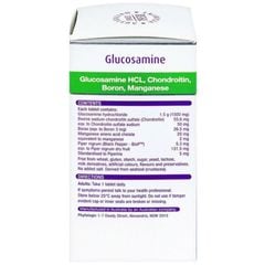 Viên uống bổ xương khớp Glucosamine 1500 Plus - Henry Blooms của Úc, tăng tiết dịch khớp, bảo vệ màng sụn khớp, giảm viêm khớp