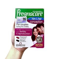 Viên uống tăng khả năng thụ thai Pregnacare Him & Her Conception, hộp 30 viên cho nữ (bổ trứng) và 30 viên cho nam- Nhập khẩu chính hãng