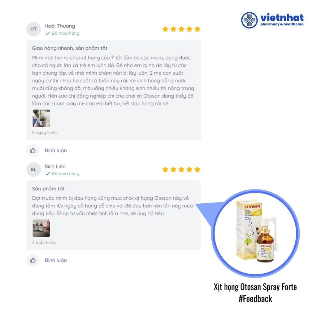 Xịt họng Otosan Spray Forte giảm ho, giảm đau rát họng, hỗ trợ điều trị viêm họng cấp, viêm hô hấp,  (30ml)