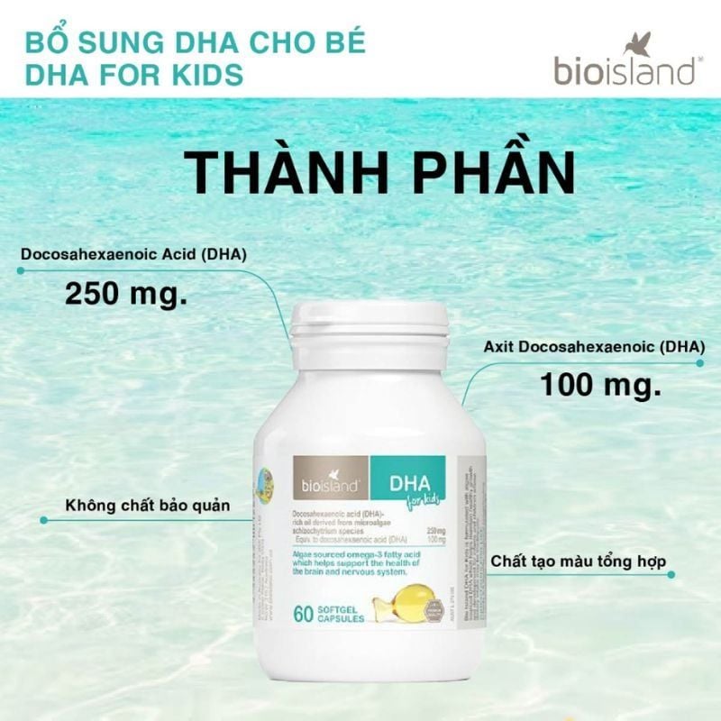 DHA Bio Island cho bé - Chìa khóa vàng để con phát triển trí não và thị giác vượt trội