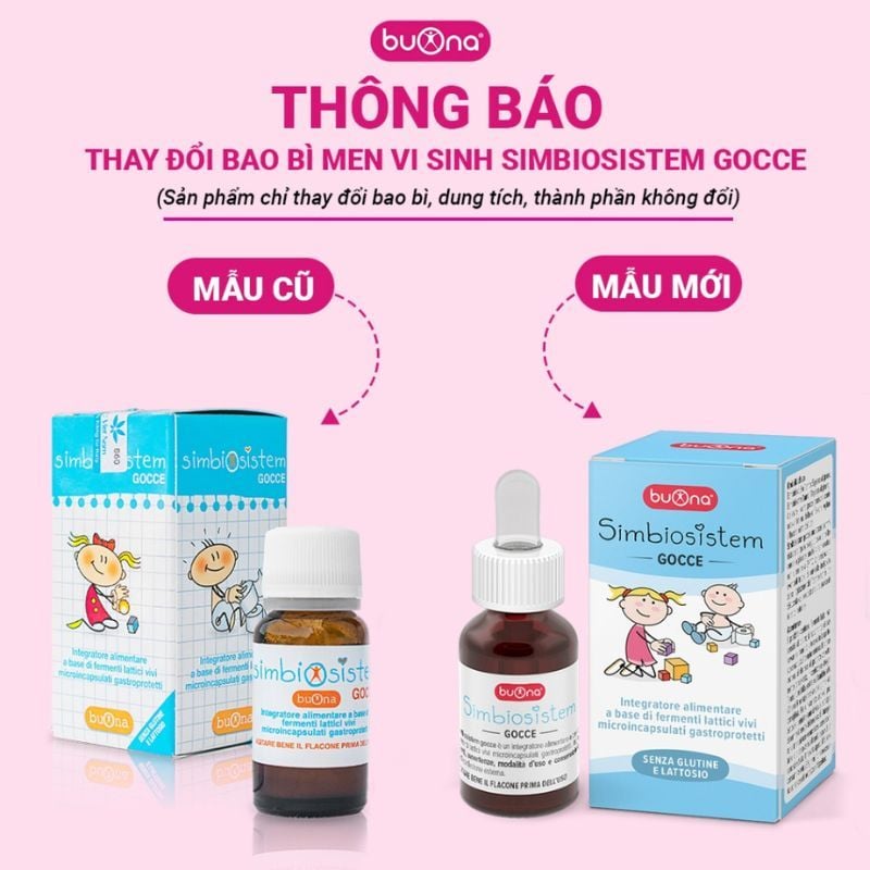 Men vi sinh nhỏ giọt Simbiosistem gocce, cải thiện hệ tiêu hoá trẻ nhỏ