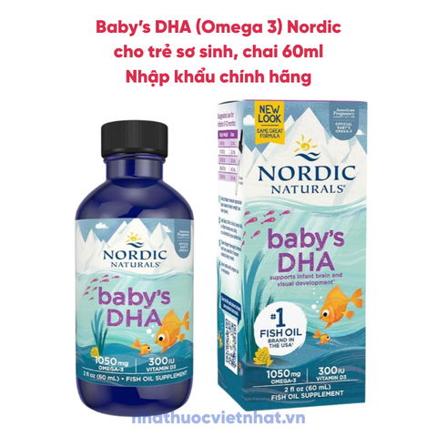 Nordic Naturals Baby's DHA Chính Hãng - Bổ Sung DHA, Hỗ Trợ Phát Triển Não Bộ Cho Trẻ Từ 0 Tháng Tuổi