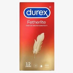 Bao cao su Durex Fetherlite siêu mỏng, ôm khít vừa vặn, size 52mm