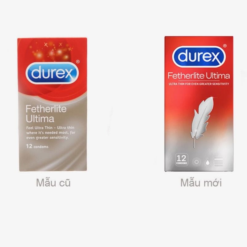 Bao cao su Durex Fetherlite Ultima siêu mỏng, cùng chất bôi trơn, size 52mm
