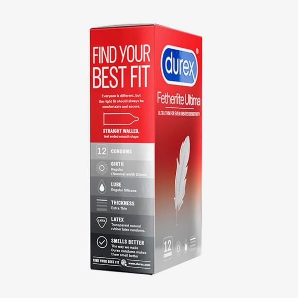 Bao cao su Durex Fetherlite Ultima siêu mỏng, cùng chất bôi trơn, size 52mm