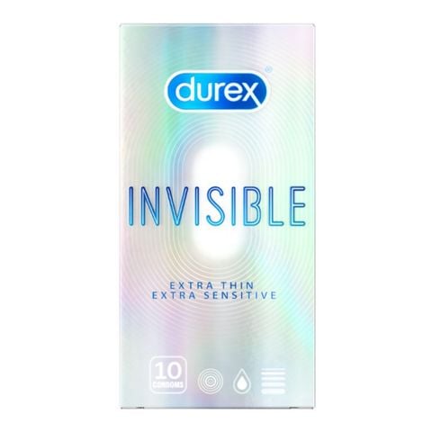Bao cao su Durex Invisible Extra Thin Extra Sensitive siêu mỏng, vừa vặn và ôm sát